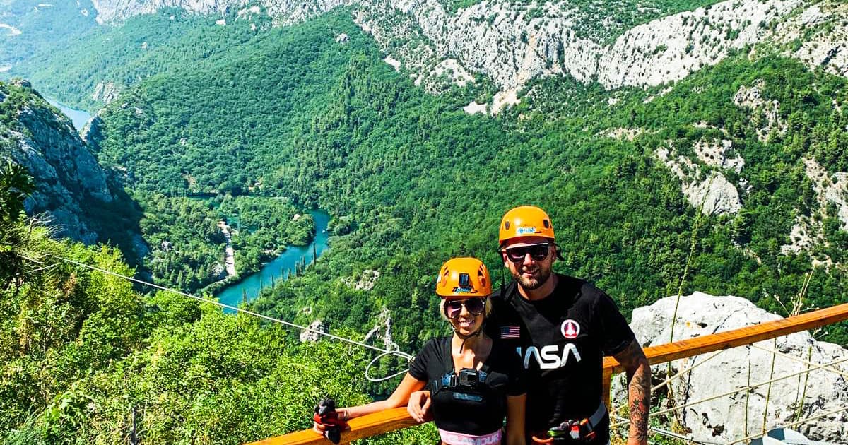 Zipline Omiš w kanionie rzeki Cetina