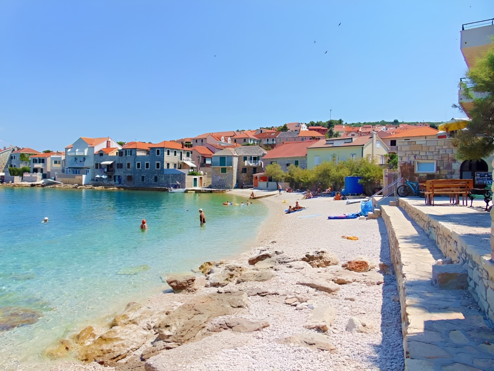 Omiš - Rejs statkiem na wyspę Brač - zatoka Lovrečina i miasteczko Postira